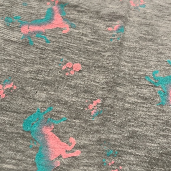 Justice brand tank top with unicorns.  60% cotton and 40% polyester. - Picture 3 of 3